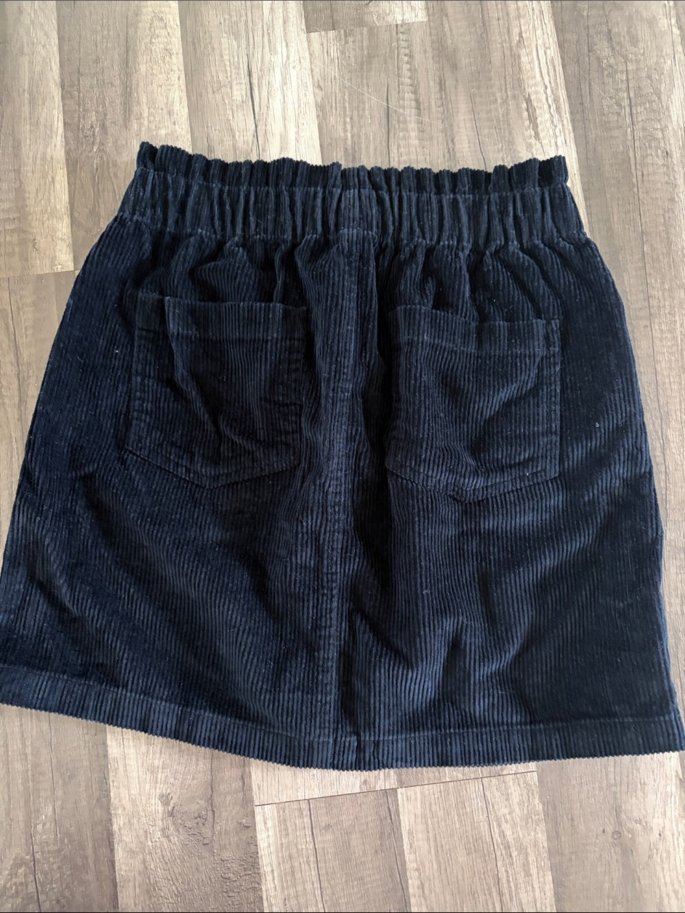 Roxy Black Corduroy Elastic Waist Mini Skirt - Picture 3 of 3